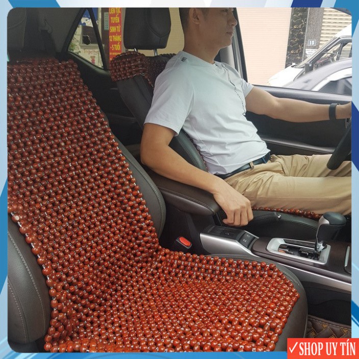 Sản Phẩm Đệm hạt gỗ Nhãn tự nhiên tựa lưng massage, dùng lót ghế xe ô tô