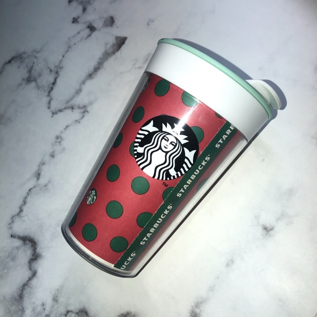ly Starbucks nhựa 2 lớp để được nhiều kiểu phiên bản mùa Giáng Sinh - Xmas Limited Edition