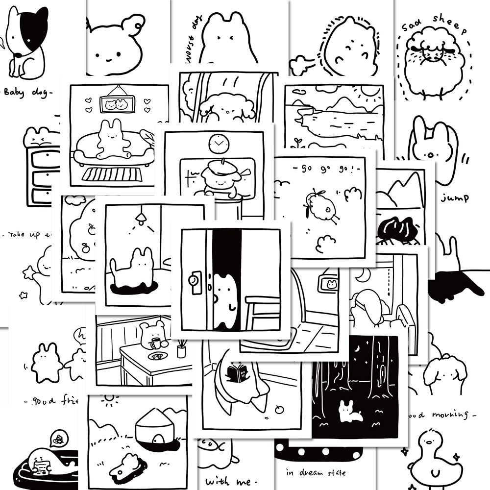 Bộ 40 Miếng Dán Hoạt Hình Dễ Thương Chống Thấm Nước Trang Trí Laptop