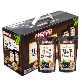 Thùng 20 túi sữa đậu đen hạnh nhân óc chó salmyook hàn quốc 195ml