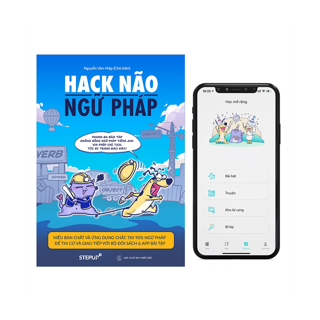 Sách - Hack Não Ngữ Pháp Tiếng Anh - Tặng App Hack Não Pro học ngữ pháp miễn phí