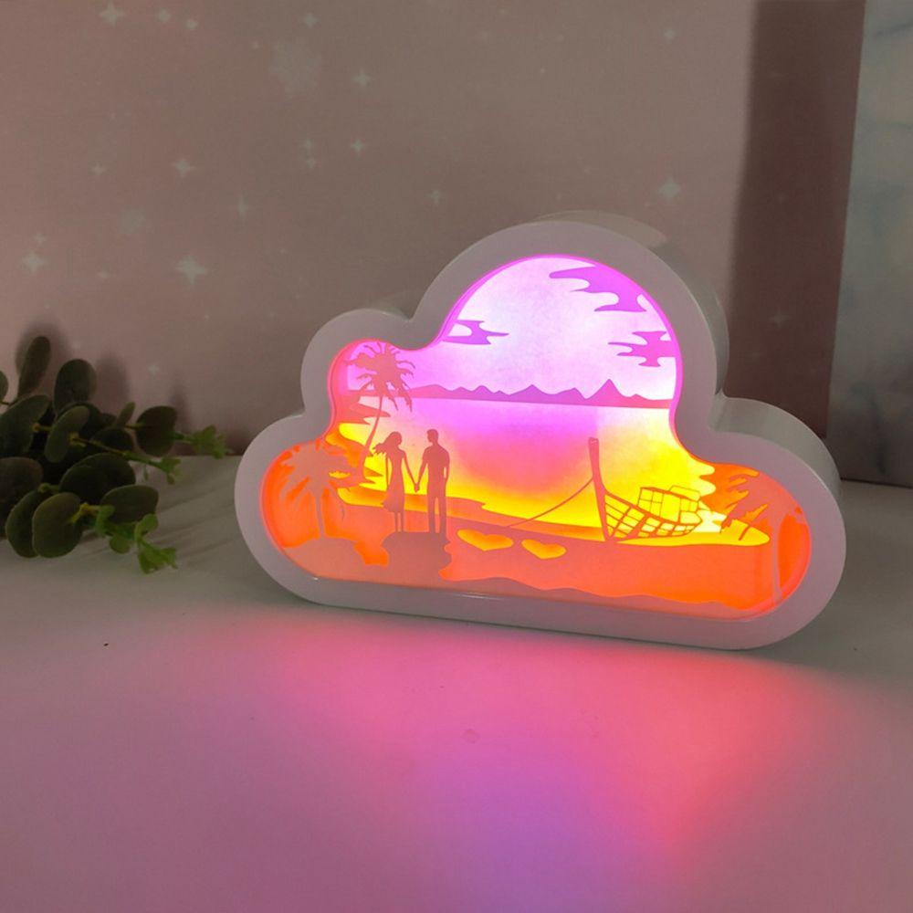 Đèn Ngủ Để Bàn Hình Giấy 3D Sáng Tạo