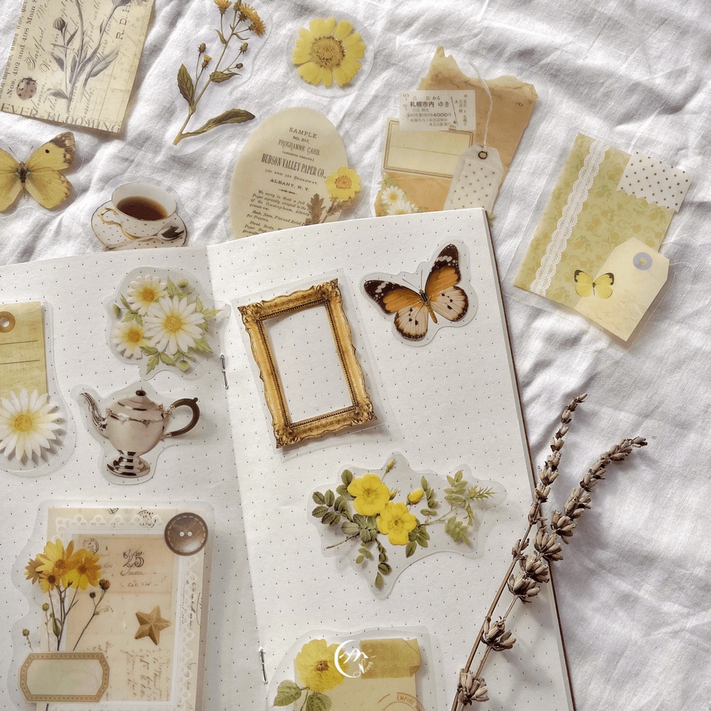 Sticker Handmade Garden Flowers DIY - hình dán trang trí sổ tay Bullet Journal _ Neverland