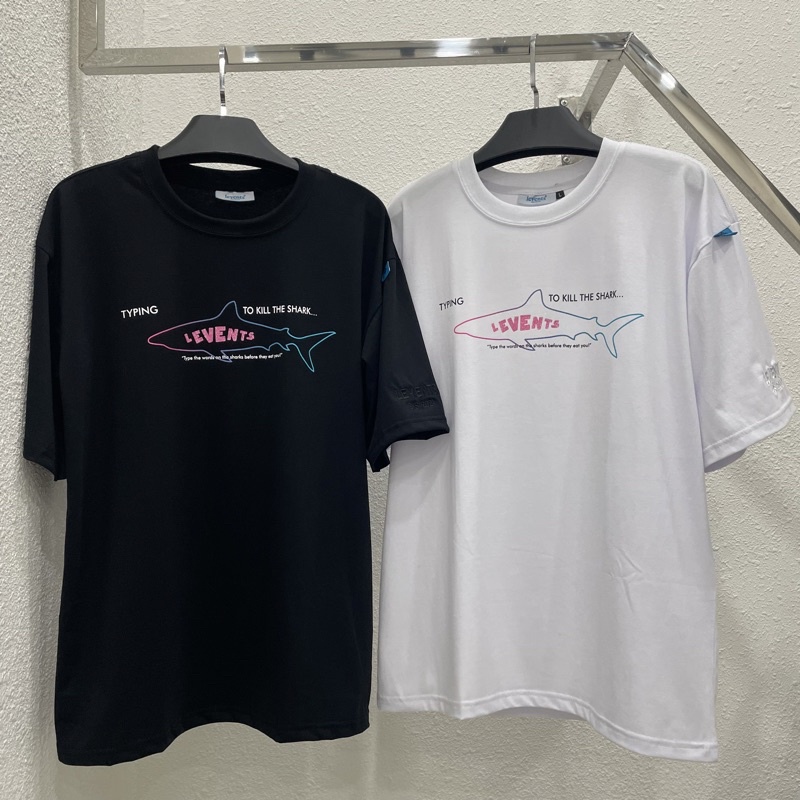 Áo thun Tee Levents Shark Cá mập Nam nữ Full tag hãng