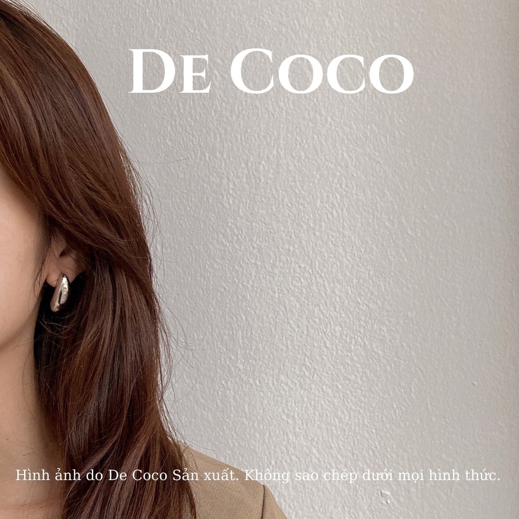 Khuyên tai bông tai nữ Silver Ball decoco.accessories