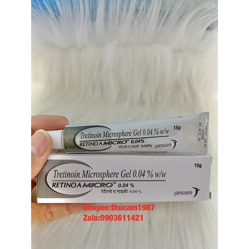 Tretinoin Microsphere Gel 0.1% , Gel 0,04% loại bỏ mụn, chống lão hoá da 15g.