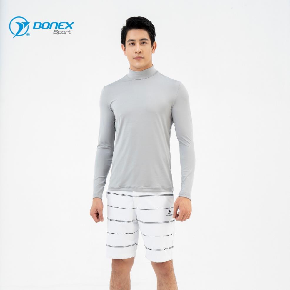 Áo Golf Thu Đông Nam Donexpro, Vải Thun LTEX Cao Cấp Thoát Hơi Tốt, Chống Hấp Thụ Nhiệt, Thoáng Mát MC - 9056