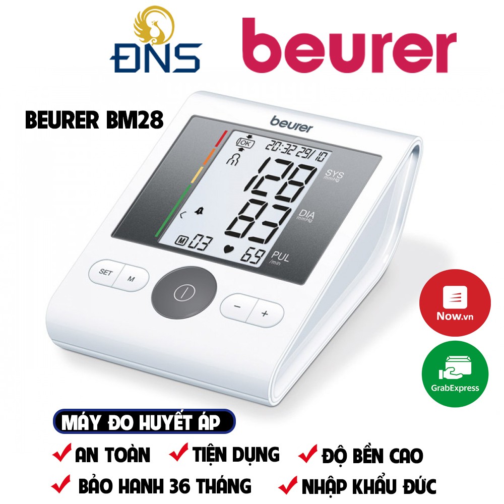 📌FREESHIP📌 Máy Đo Huyết Áp Bắp Tay Beurer BM28 Nhập Khẩu CHLB Đức - Bảo Hành 3 Năm