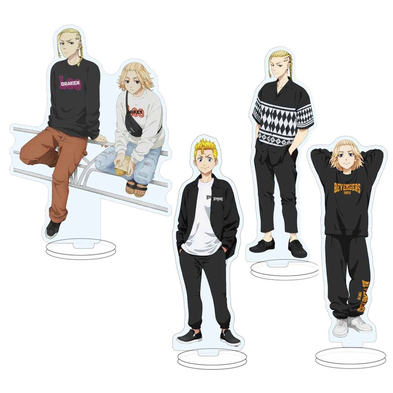 Mô hình nhân vật anime Tokyo Revengers từ acrylic có giá đỡ để bàn trang trí