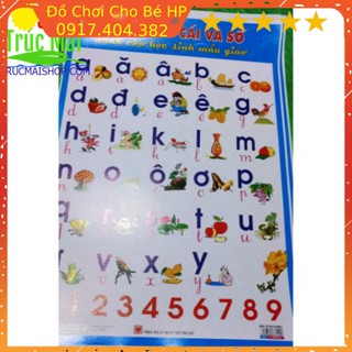 Bảng chữ cái và số bằng giấy ✅ đồ chơi trẻ em hp