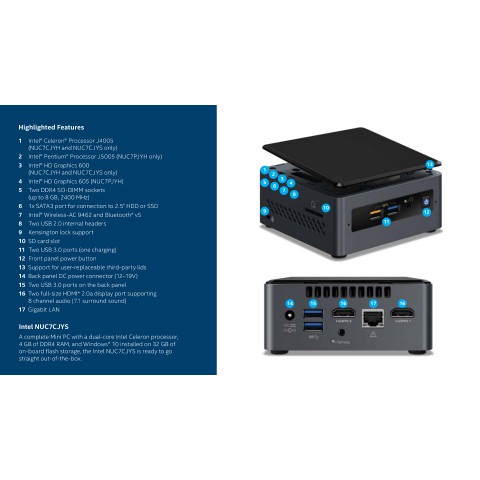 Máy Bộ Intel® NUC KIT NUC8I5BEH i5-8259U - 194 | BigBuy360 - bigbuy360.vn
