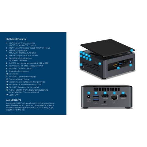 Máy Bộ Intel® NUC KIT NUC8I5BEH i5-8259U - 194