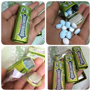 Kẹo ngậm Doublemint hộp thiếc bạc hà, chanh, cam