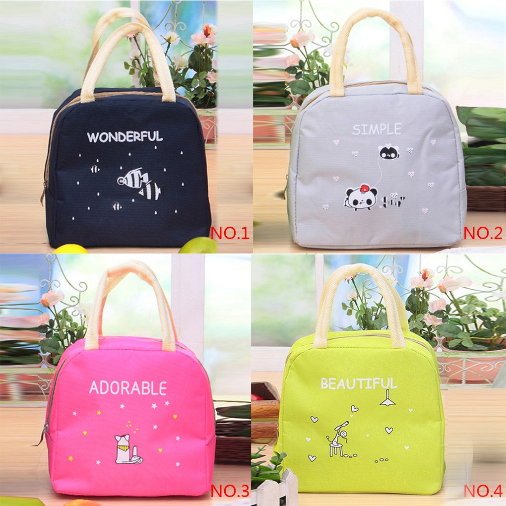 Túi Giữ Nhiệt Đựng Cơm Trưa, Giữ Thức Ăn Nóng Ấm, Hình Thú Sinh Động