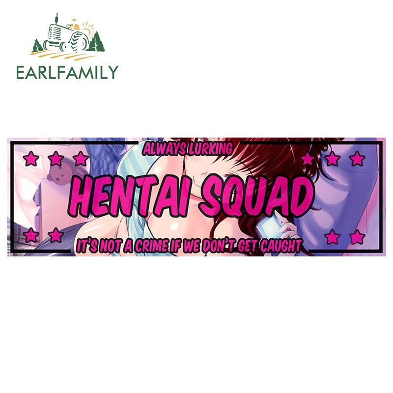 Earlfamily Nhãn Dán vinyl Nhật Bản 13cm Chống Nước Chống Nắng Cho Xe Hơi Xe Máy laptop Cốp Xe Tải