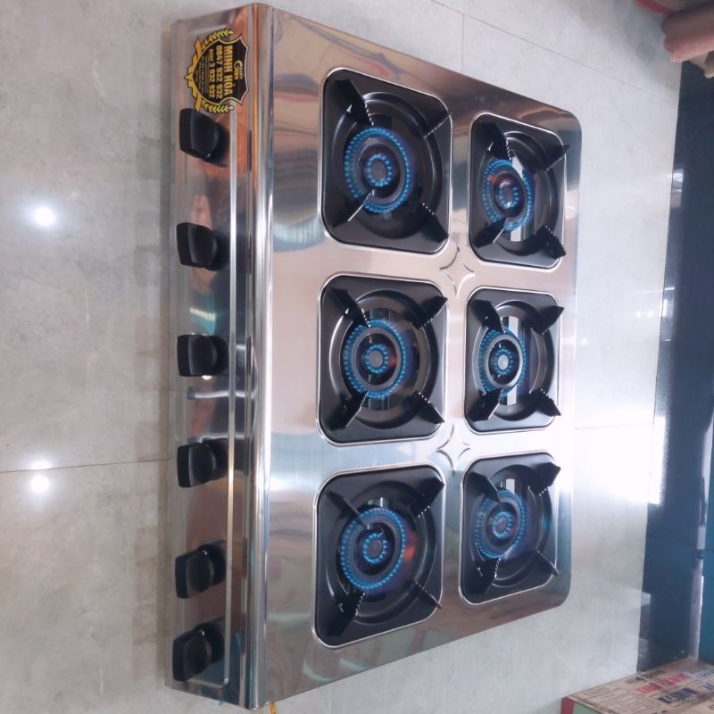 Bếp gas mỳ cay - bánh xèo - hải sản - gia đìn 6 lò