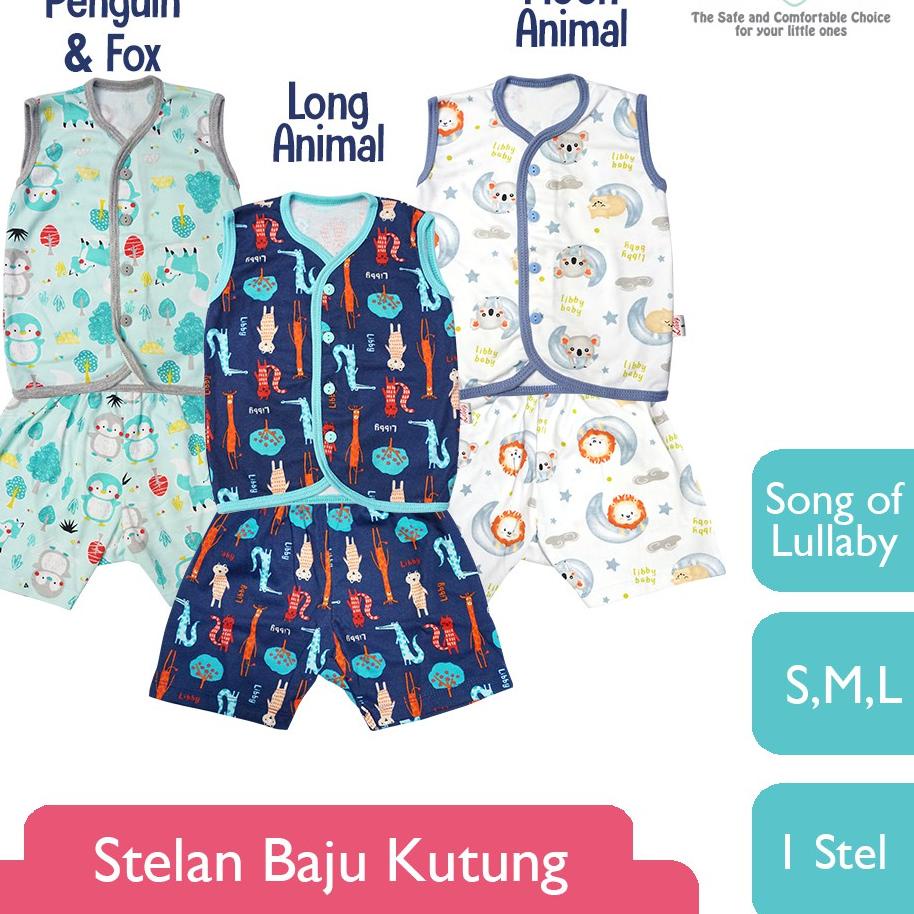 Libby 1 Bộ Đồ Sơ Mi Kutung-Short Trẻ Em Họa Tiết Bài Hát Lollaby (1 Lít)