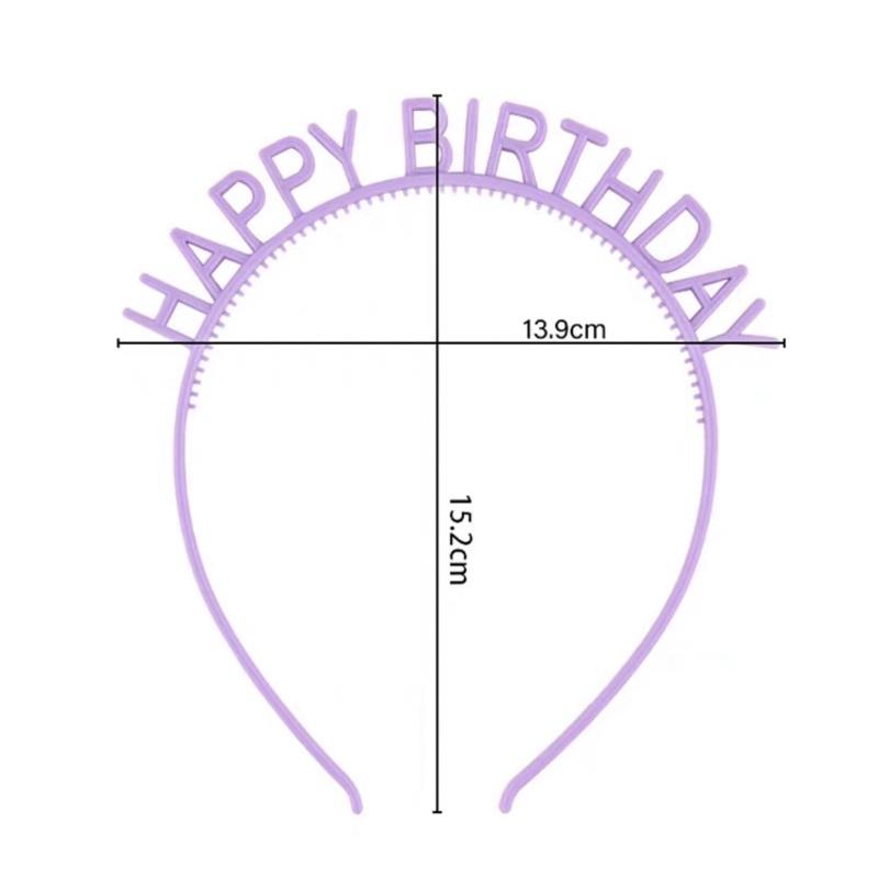 Cài,bờm chữ Happy Birthday nhựa