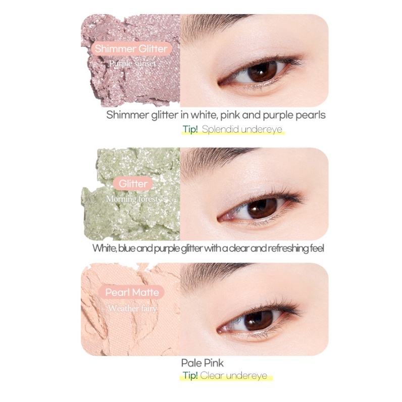 Bảng phấn mắt Good Morning Camping màu sắc xinh xắn