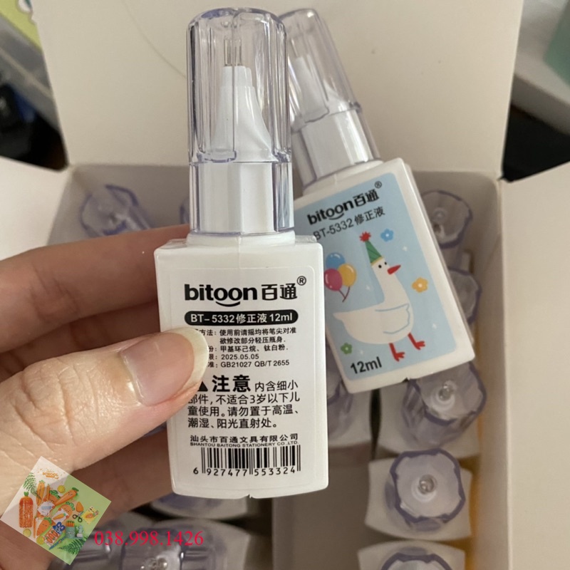 Bút Xoá Nước Bitoon Dễ Thương 12ml