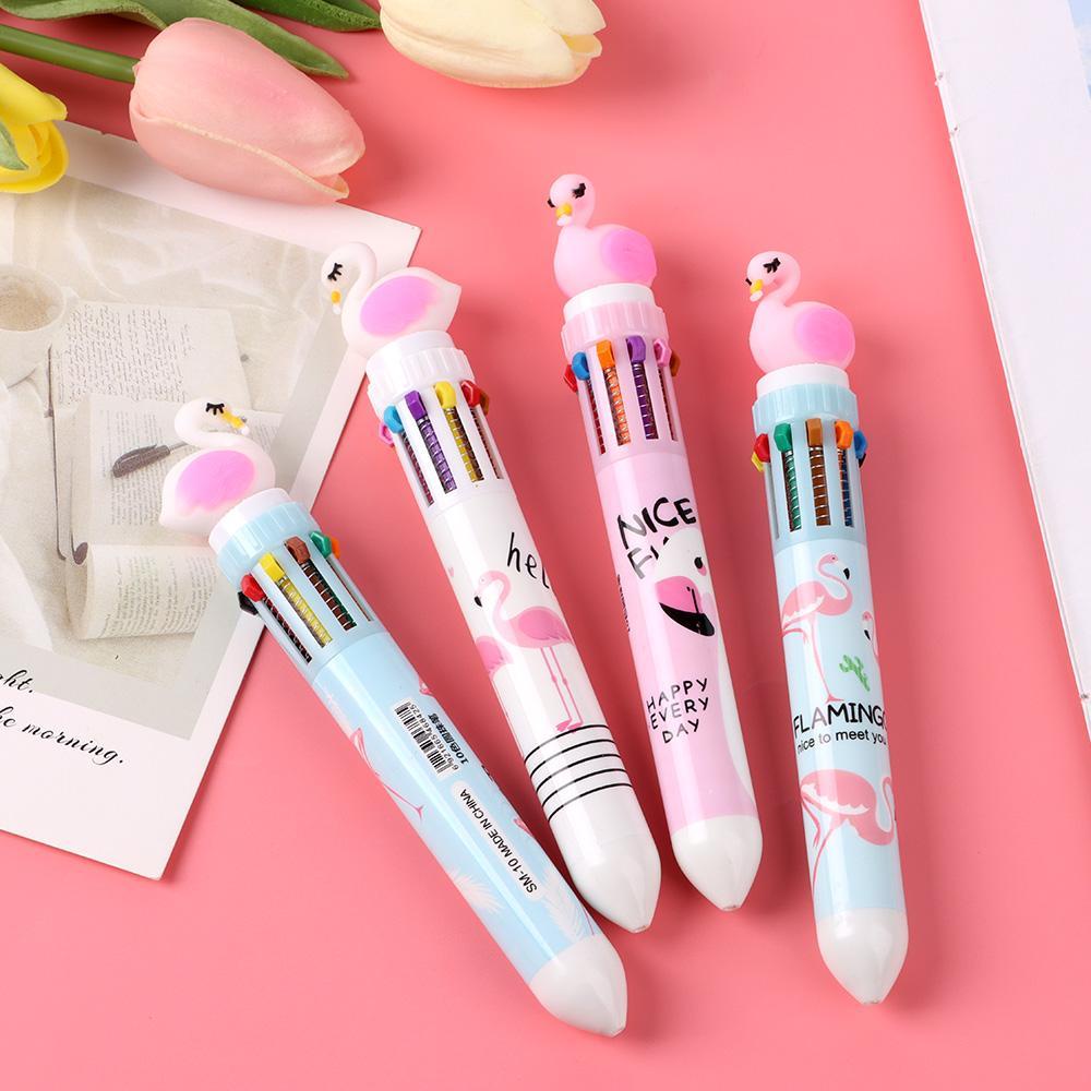 Bút Bi 10 Màu Sắc Tùy Chọn Thiết Kế Hình Kỳ Lân Xinh Xắn