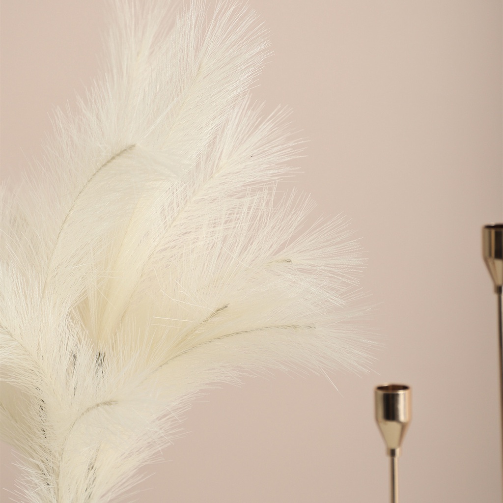 4 Nhánh Hoa Pampas Nhân Tạo Màu Xanh Lá Cây Trang Trí Nhà Cửa / Tiệc Cưới