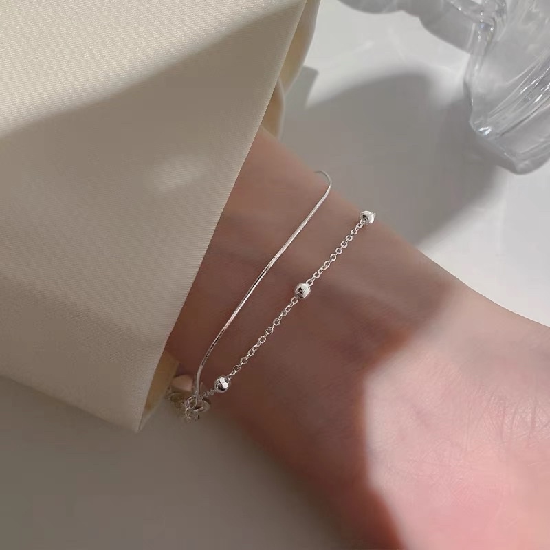 Lắc tay bi nhỏ kiểu hàn quốc bạc ý 30% cực xinh