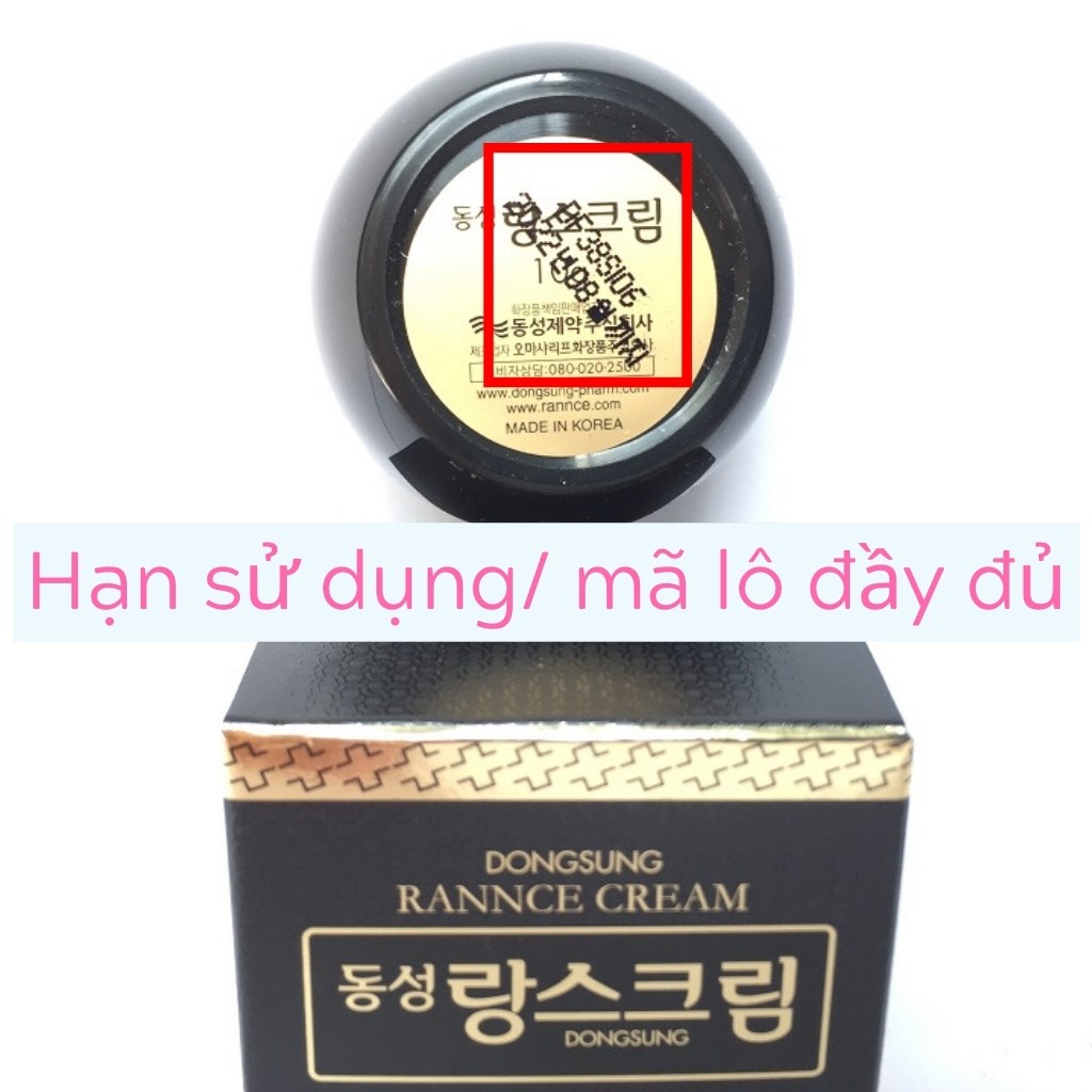 Kem Dưỡng Trắng Da DONGSUNG Rannce Cream Chính Hãng Hàn Quốc Chữa Nám Trắng Da Mặt (mini-10g)