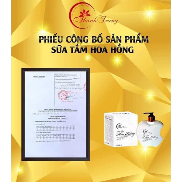 Sữa tắm hương nước hoa cao cấp Hoa Hồng Thanh Trang