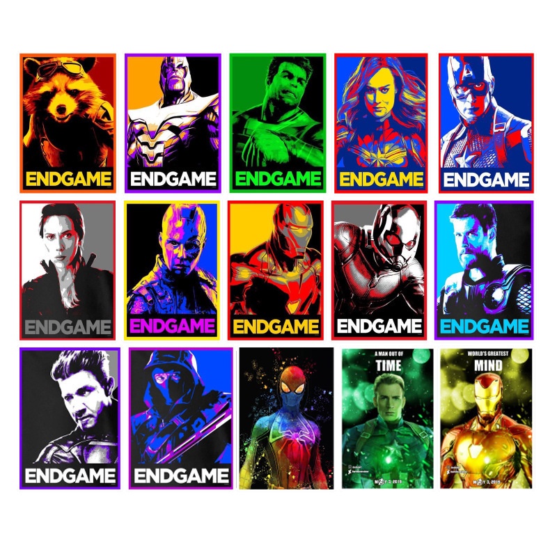 Set 95 miếng dán trang trí họa tiết Marvel The Avengers chống nước độc đáo