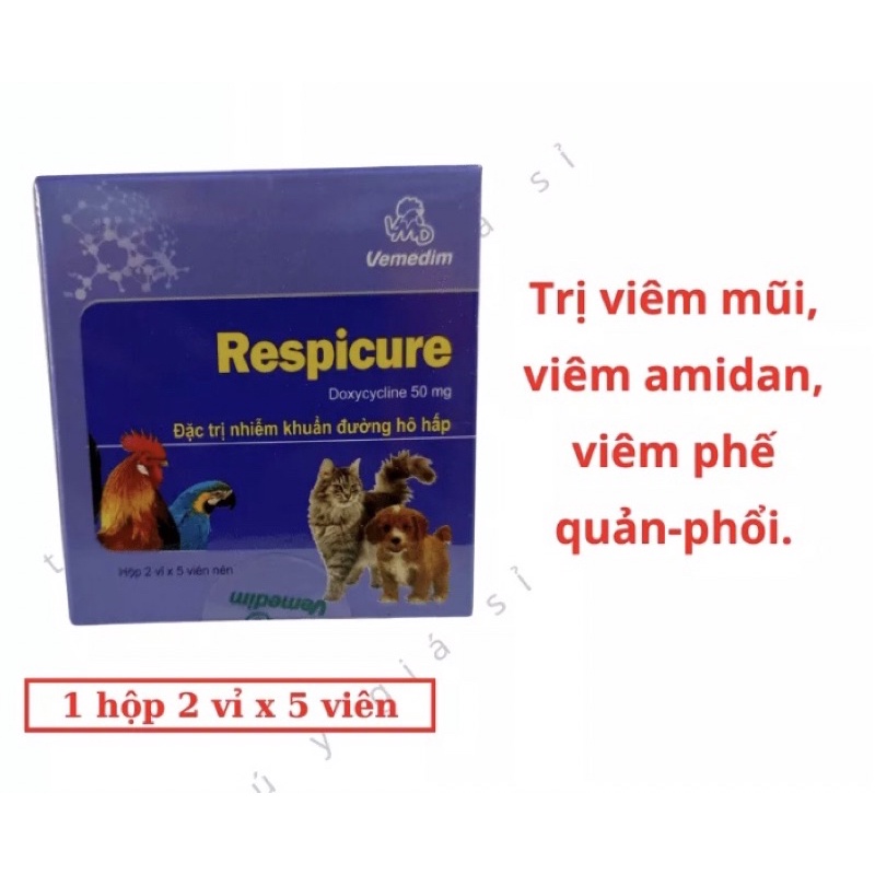 Viên Uống Trị Ho-Xổ Mũi-Hô Hấp Cho Chó Mèo