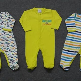 Set 3 Body dài tay liền tất cho bé trai