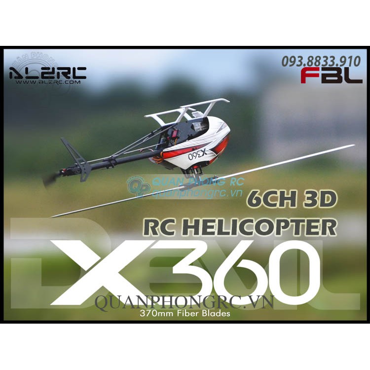 BỘ KIT Máy Bay Trực Thăng ALZ Devil X360 FBL 6CH 3D Flying RC Helicopter - Kit Only