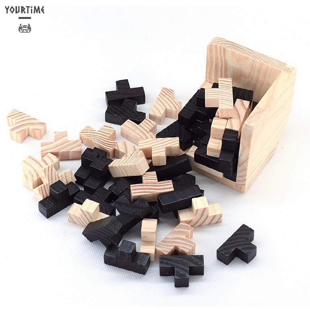 Đồ chơi Kids Puzzle Game Early Education Fun Wooden Pine Interlocked Magic Cube Toy