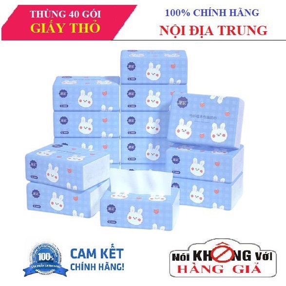 THÙNG 40 GÓI GIẤY ĂN RÚT HÌNH THỎ SIÊU DAI [ HOT ] ( 1995 GIA DỤNG )
