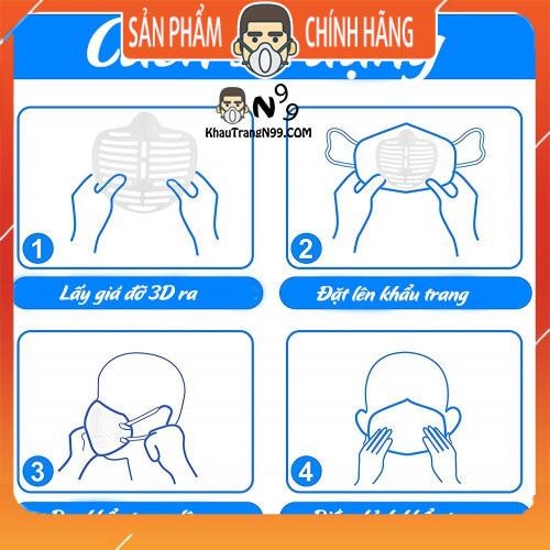 Khung miệng đeo khẩu trang giúp thông thoáng dễ thở, không dính son - Giá đỡ 3D cho khẩu trang y tế, khẩu trang vải