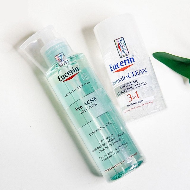 Eucerin Sữa Rửa Mặt Cho Da Nhờn Mụn ProAcne Solution Cleansing Gel 400ml TẶNG sữa rửa mặt 75ml