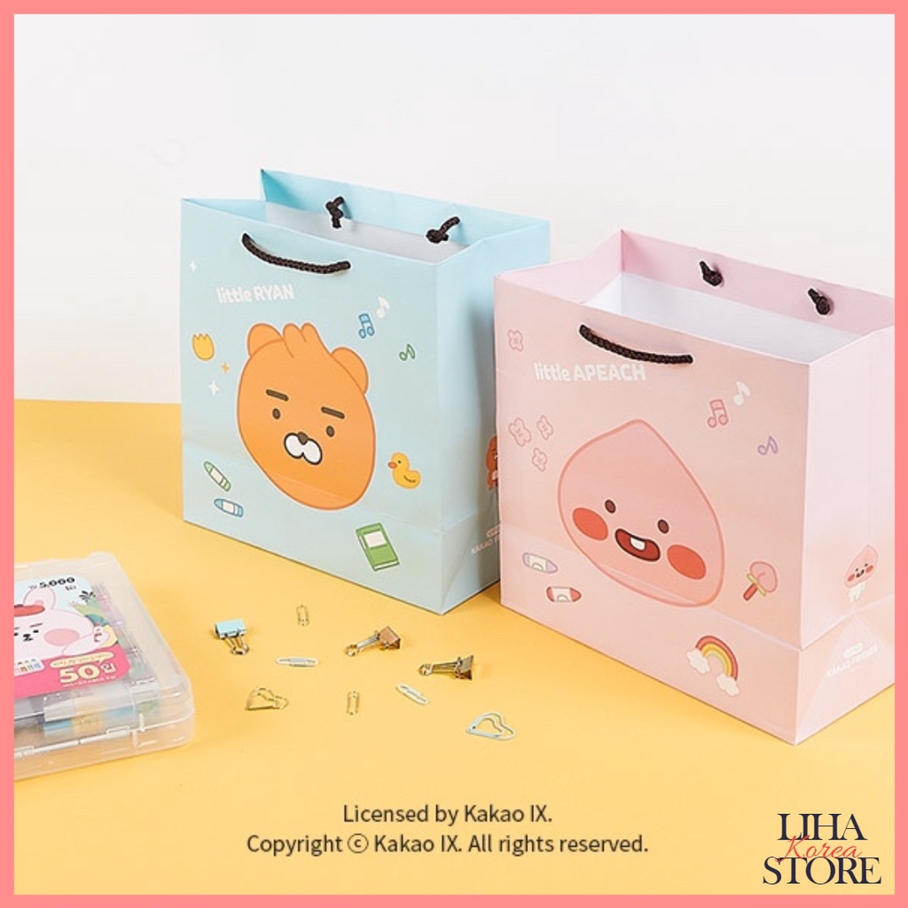 🎈Daiso Korea X Kakao Friends 2022 Túi mua sắm Little Friends / Túi quà tặng Kakao / Túi giấy gói quà
