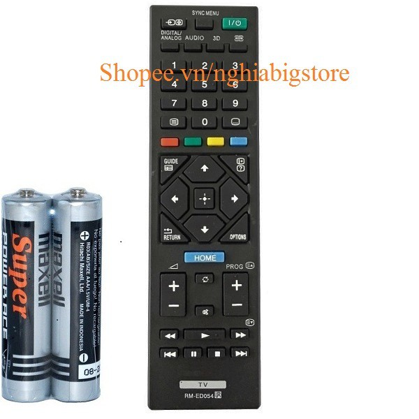 Remote Điều Khiển Tivi SONY, TV LCD, LED RM-ED054 (Kèm Pin AAA Maxell)