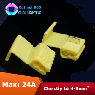 Combo 50 cút nối dây điện nhanh kẹp phân nhánh loại to 805 (Màu vàng)