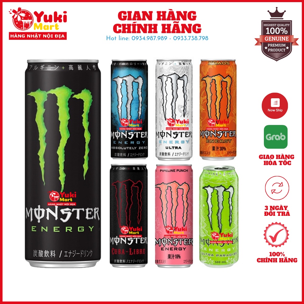 Nước Tăng Lực Monster Energy Ultra lon 355ml nội địa Nhật Bản đủ loại