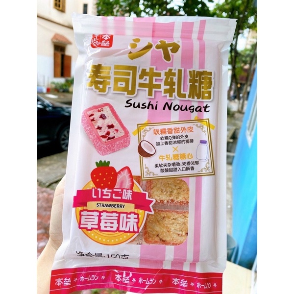 Kẹo sushi nougot bọc mochi siêu ngon