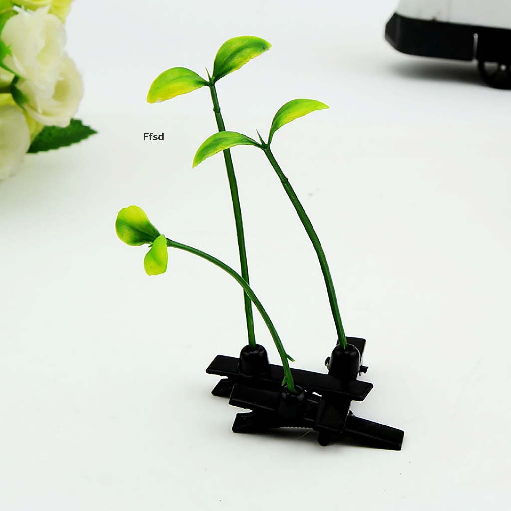 Set 4 kẹp tóc kiểu mầm cây vui nhộn bắt mắt thời trang unisex
