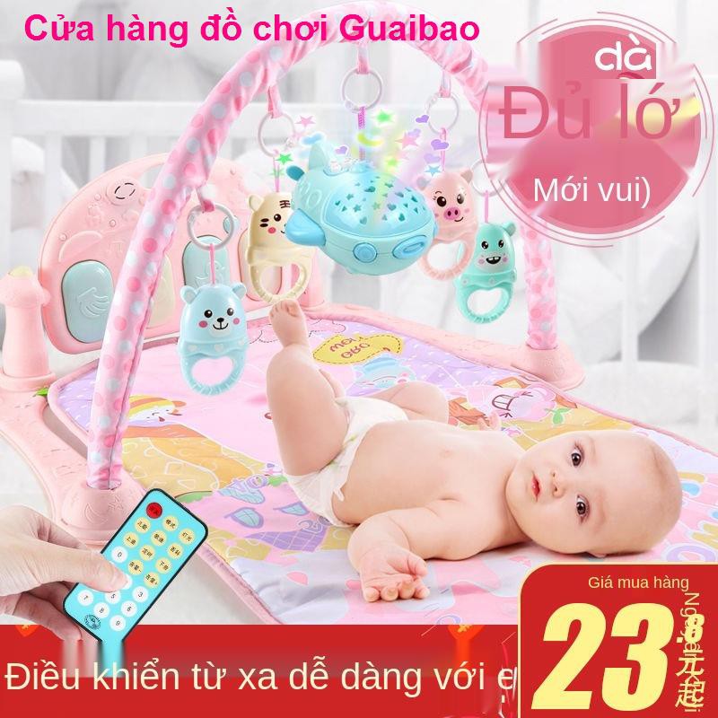 [kích thước đo chiều cao] đồ chơi trẻ sơ sinh điều khiển từ xa âm thanh và ánh sáng bàn đạp piano Khung thể dục ch