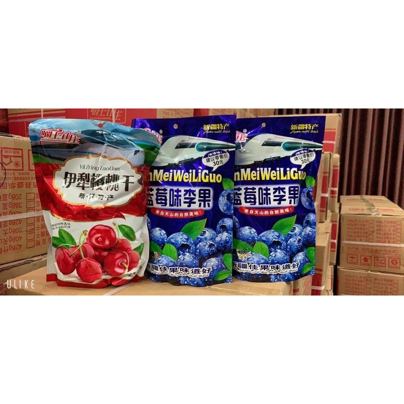 Sỉ 1 thùng 20 gói ô mai hoa quả cherry việt quất