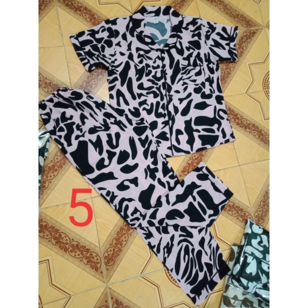 Bộ pijama lụa quần dài cho nữ vải mịn mát bông bò sữa