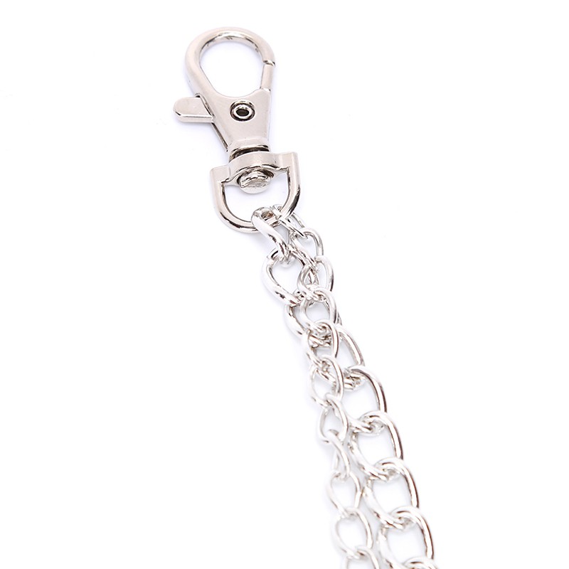 Dây xích móc khóa dài 2 lớp gắn quần jean nam/nữ