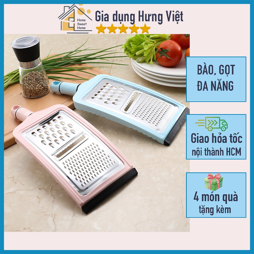 Dao bào cỡ lớn có tay cầm tiện lợi, bào sợi, gọt vỏ, thái lát, bào nhuyễn, nạo củ quả đa năng [DAO BÀO TO]