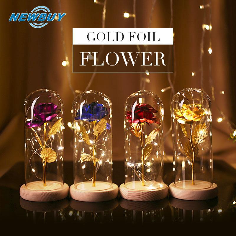 Bông hồng mạ vàng 24K