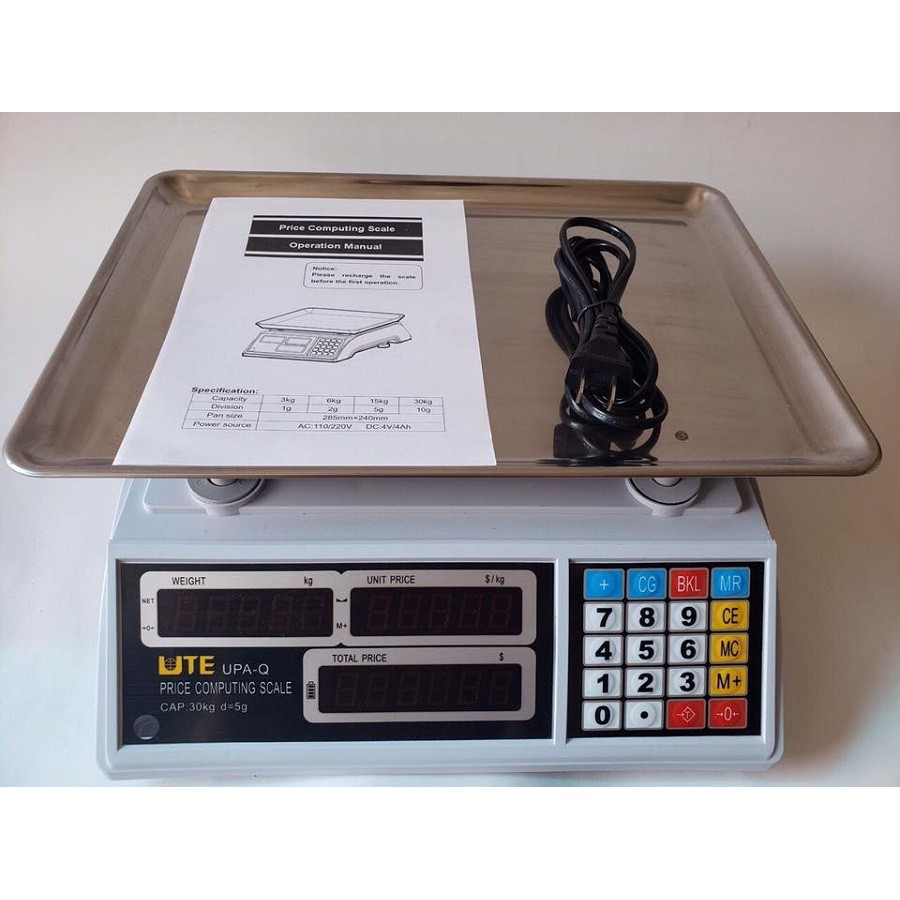 Cân điện tử tính tiền - Bán trái cây, thực phẩm ở chợ siêu thị - 6kg 15kg 30kg - Bảo hành 12 tháng